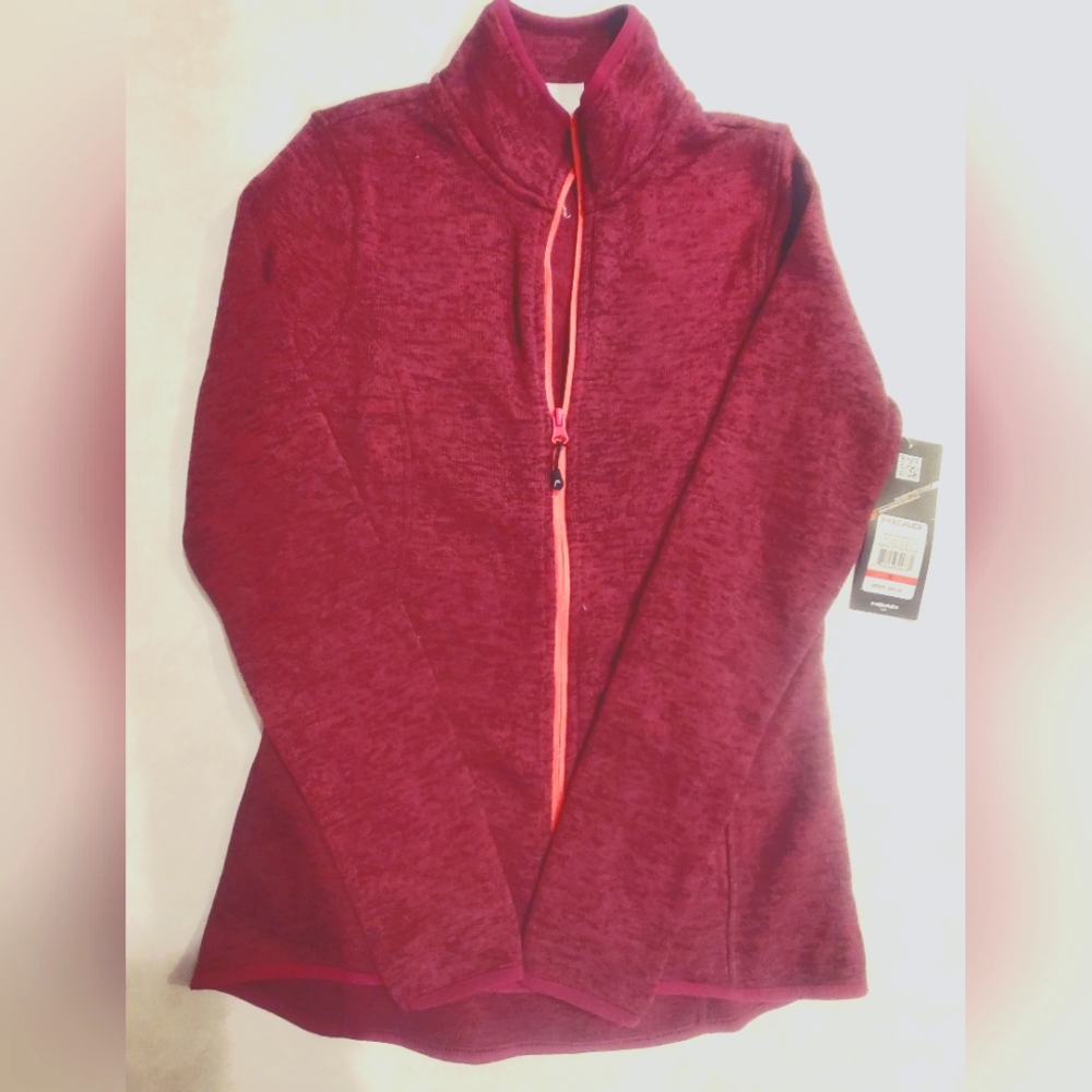 Head Purple Potion coat, sweater knit, size medium slim fit zippered jacket